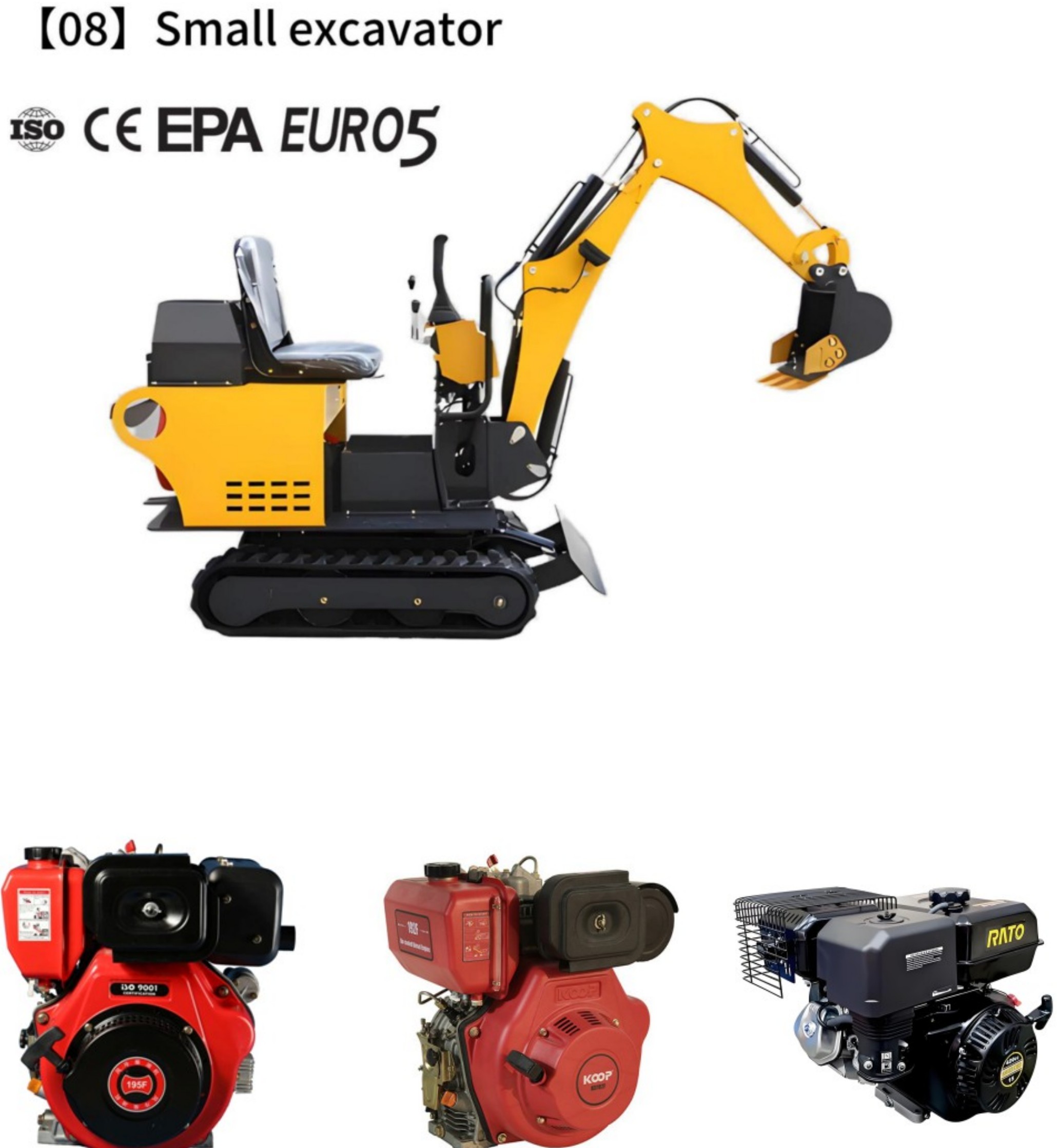 08 mini excavator 0.7 ton