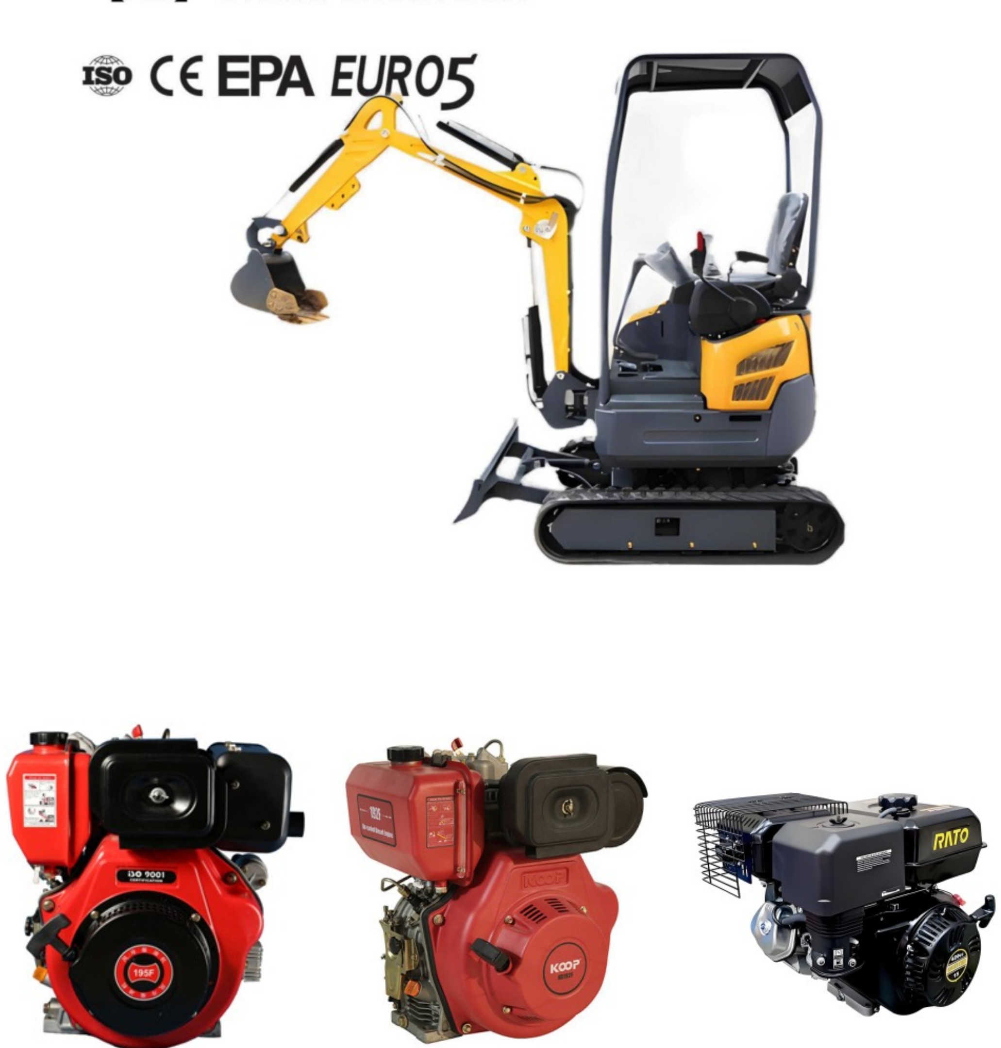 15 mini excavator Kubota engine